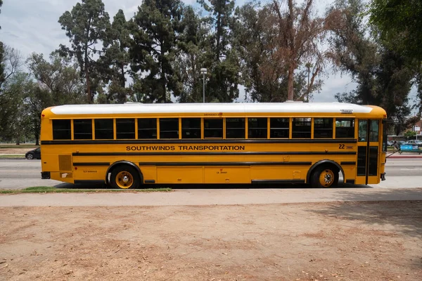 Los Angeles Usa Czerwiec 2016 Widok Autobusu Szkolnego Ulice Los — Zdjęcie stockowe