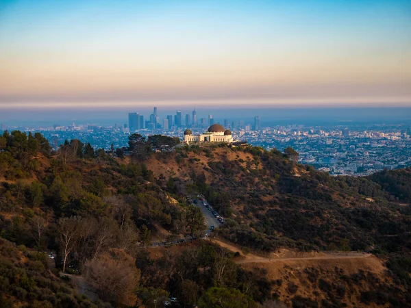 Vista Panorâmica Observatório Griffith Cidade Los Angeles — Fotografia de Stock