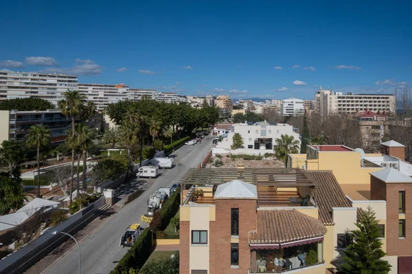 Utsikt Från Taket Till Stranden Torremolinos — Stockfoto