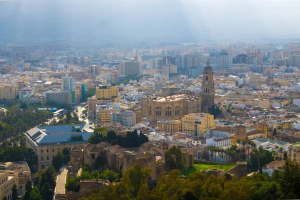 西班牙马拉加市的高角景观 — 图库照片
