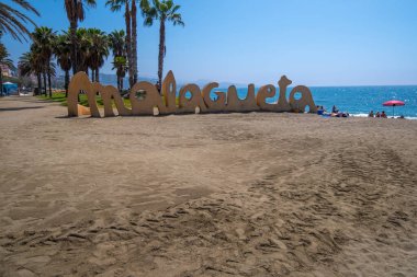 Yazın güzel Malagueta Sahili manzarası.