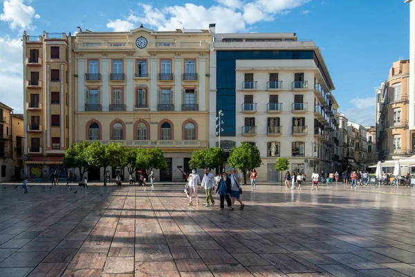 Μάλαγα Ισπανία Ιουνίου 2021 Άνθρωποι Περπατούν Στο Ιστορικό Κέντρο Της — Φωτογραφία Αρχείου