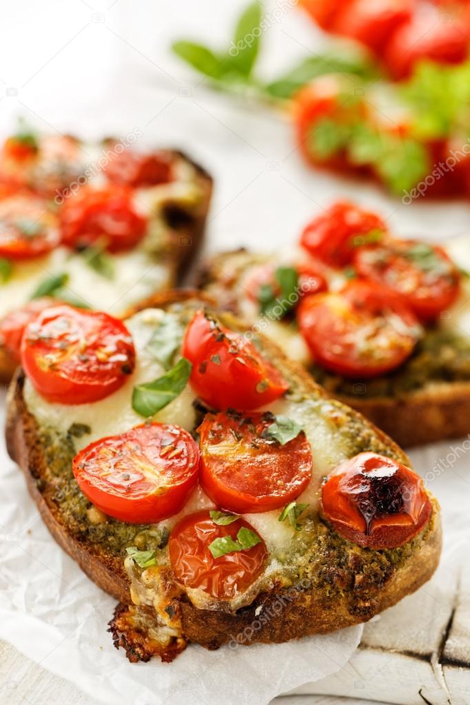 images Bruschetta Recipe With Mozzarella And Pesto https depositphotos com 107770594 stock photo bruschetta with cherry tomatoes mozzarella html