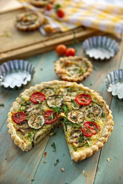 Abobrinha quiche — Fotografia de Stock