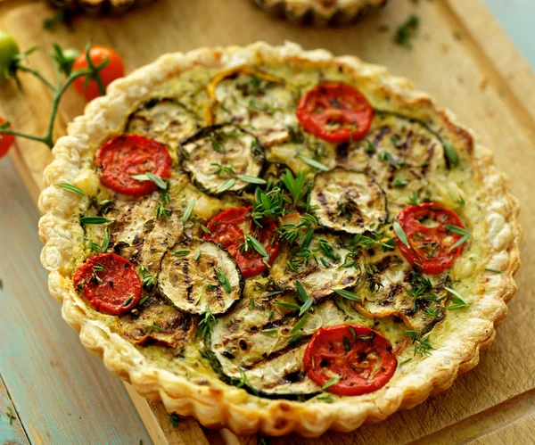 Quiche z cukinią — Zdjęcie stockowe