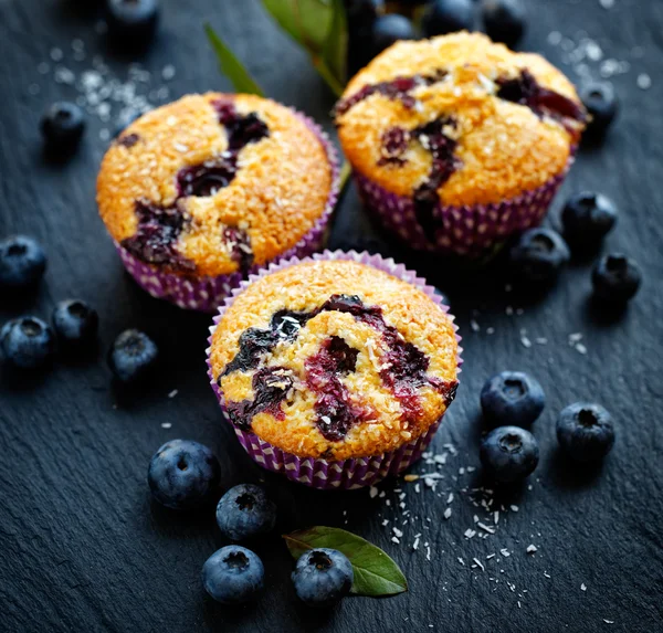 Muffins de arándanos — Foto de Stock