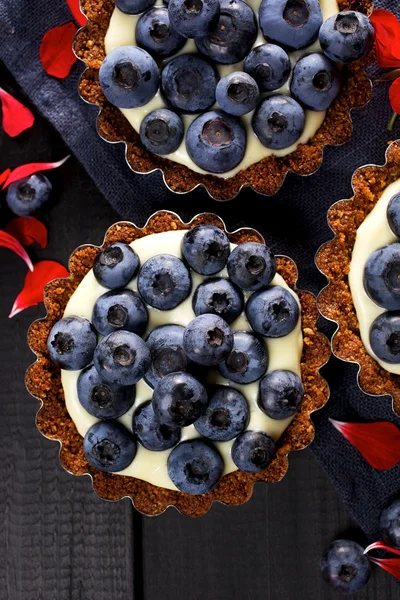 Blueberry tårtor, läcker dessert — Stockfoto