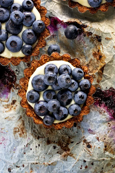 Blueberry tårtor, läcker dessert — Stockfoto