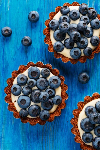 Blueberry tårtor, läcker dessert — Stockfoto