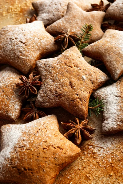 Noel gingerbread yıldız şeklinde — Stok fotoğraf