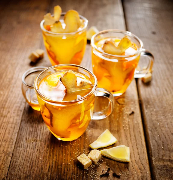 Té de jengibre, saludable y delicioso — Foto de Stock