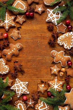 Noel rustik dekorasyon. Gingerbread çerezleri