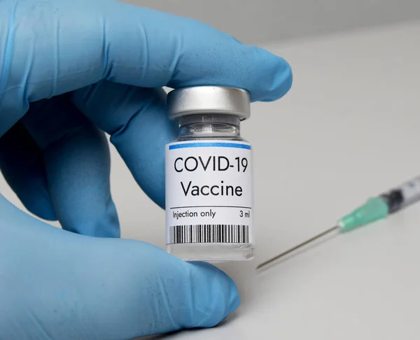 Modernt Vaccin Mot Coronavirus Covid Injektionsflaska Usa — Stockfoto