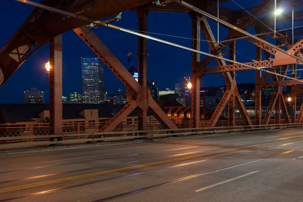 Broadway bridge in Portland downtown