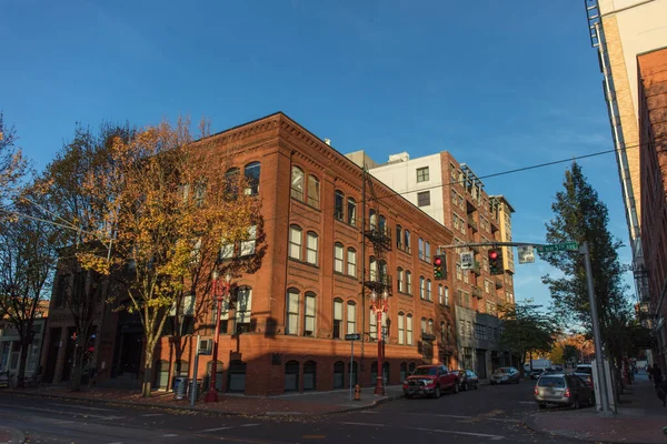 Historical buildings in Portland downtown