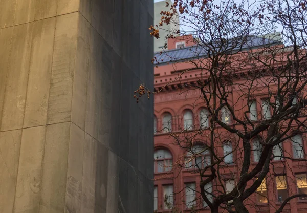 Historical buildings in Portland downtown