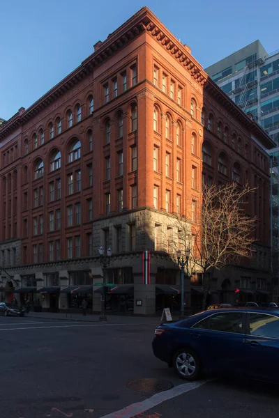 Historical buildings in Portland downtown