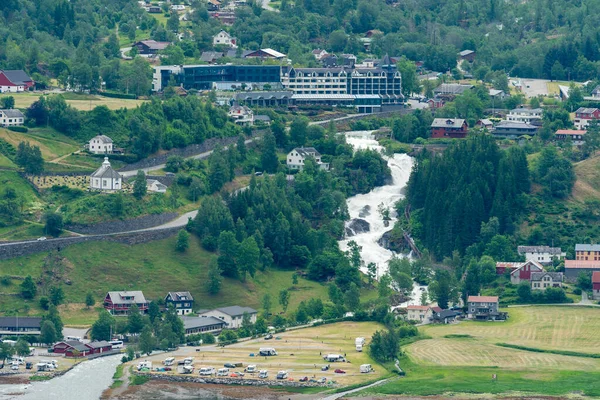 Geiranger Norvégia 2020 Június Geiranger Városkép — Stock Fotó