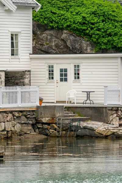 Geiranger Norway 2020 June Old White Summer House Norway — Stock Photo, Image