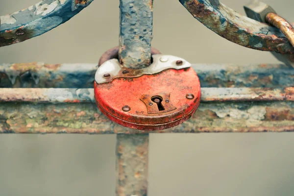 Vilnius Lithië 2020 Maart Liefdesslot Brug — Stockfoto