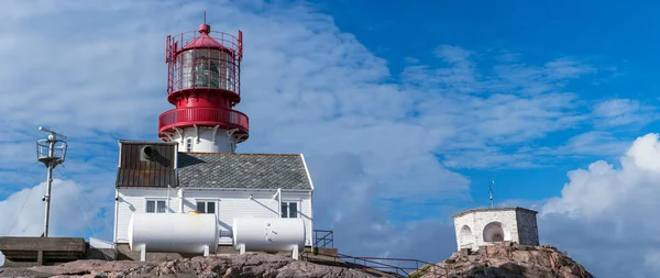 Lindesnes Norvege Septembre Phare Lindesnes Point Méridional Continent Norvégien — Photo