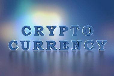 Şifreli para birimi metninin 3B İllüstrasyonu