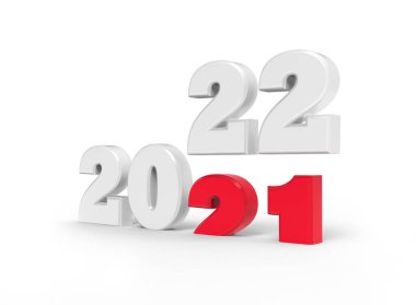 Mutlu yıllar 2022 - 3D illüstrasyon