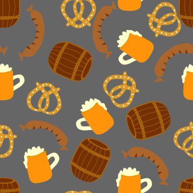 Ekim Festivali birası Almanya 'da kusursuz vektör şablonu