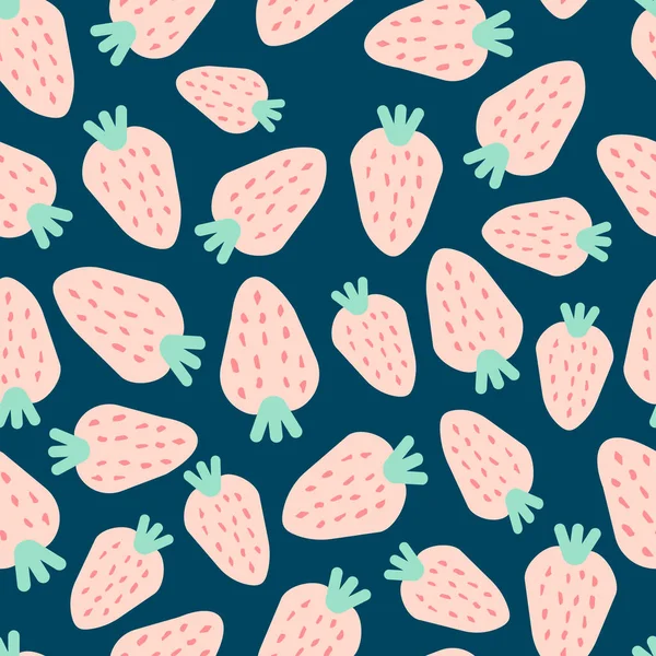 Strawberry pink seamless pattern design