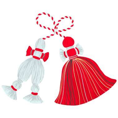 Bulgar geleneksel martenitsa bebekleri tasarımı