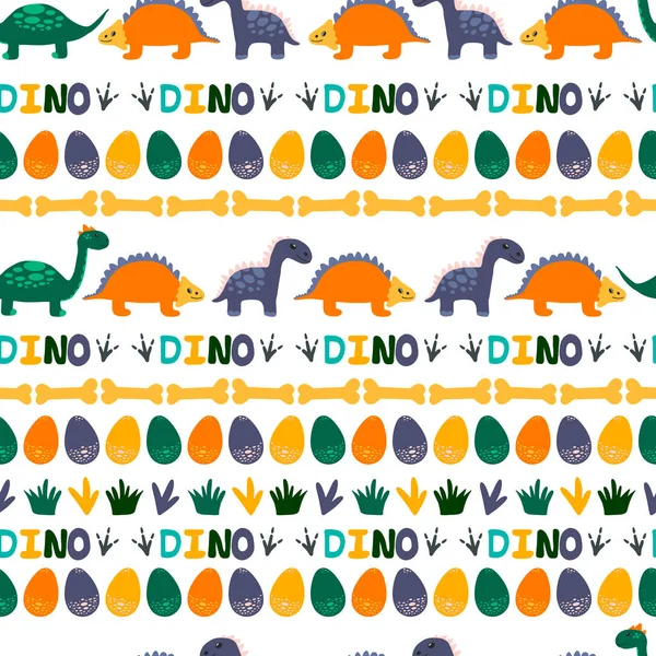 Yumurta Kemikli Dinozor Jurassic Bebek Pürüzsüz Desen Vektör Grafikler