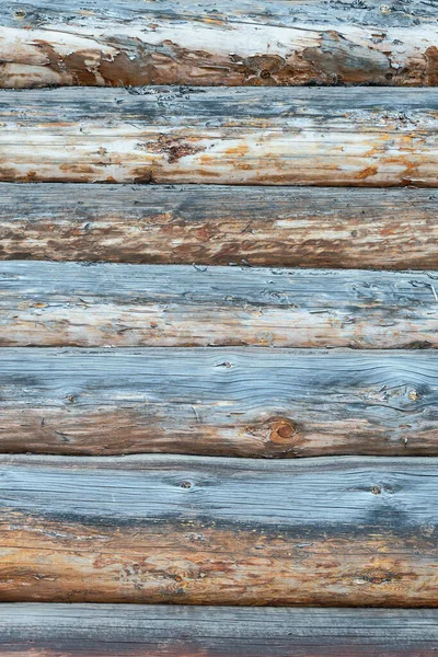 Texture Old Wooden Logs Knots Natural Background — Stock Photo, Image