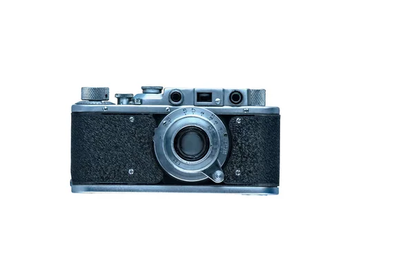 Vintage Film Kamera Isolerad Vit Bakgrund — Stockfoto