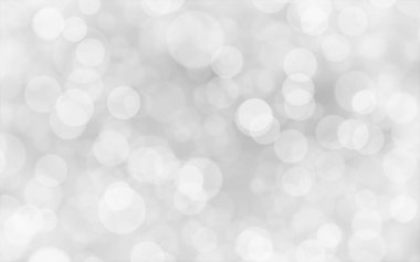 Beyaz ve gümüş soyut arkaplan arkaplan ve duvar kâğıdı Noel için bokeh ışıkları ile bulanık.