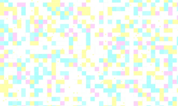 Abstract Vierkant Pixel Mozaïek Kleurrijke Achtergrond Geometrisch Naadloos Patroon Pastelkleuren — Stockfoto