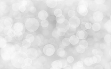 Beyaz ve gümüş soyut arkaplan arkaplan ve duvar kâğıdı Noel için bokeh ışıkları ile bulanık.