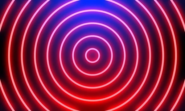 Abstract Red Neon Light Circles Background — Stock Photo, Image