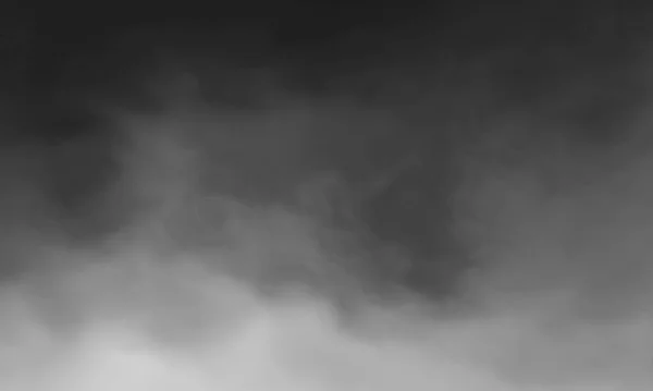 White Gray Smoke Isolated Black Color Dark Horror Background Use — Stock Photo, Image