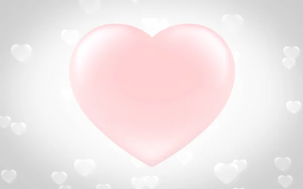 Rotes Und Rosa Herz Valentinstag Abstrakter Hintergrund Mit Herzen — Stockfoto