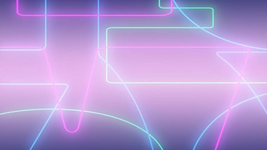 Soyut pembe ve sarı neon renkli ışık gradyan 33d çizim.