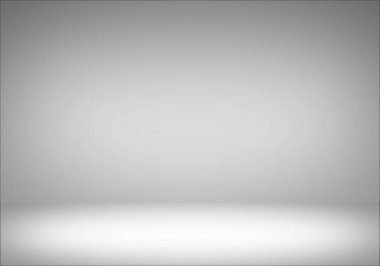 Beyaz gri eğimli arkaplan. Ürün için görüntüler.