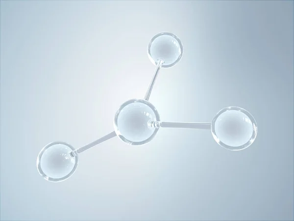 Molecule Atom Clean Structure Background Science Chemistry Biotechnology Inglés Ilustración — Foto de Stock