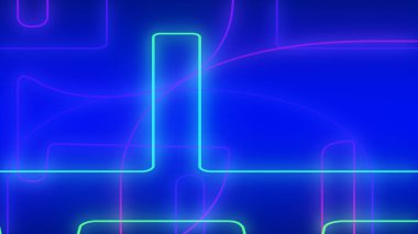 Soyut koyu mavi ve mor neon ışık gradyan arkaplan 33d çizim.