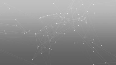 Soyut teknoloji ve bilim çokgeni düşük poligonal arkaplan nokta ve çizgilerle ton grisi.