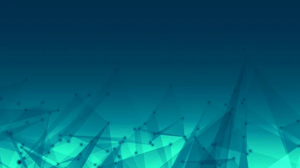Abstract technology and science polygonal space low poly dark background Tone blue with connecting dots and lines.