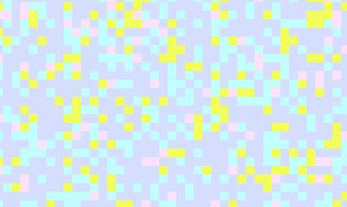 Soyut kare piksel mozaik renkli arka plan geometrik renksiz desen pastel renklerde. 8 bit