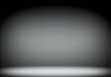 Boş zemin arkaplan. Gri spot ışıkları arka planı 3D görüntülü, siyah oda stüdyosu. ürün için görüntüler.