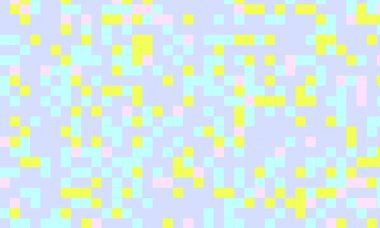 Soyut kare piksel mozaik renkli arka plan geometrik renksiz desen pastel renklerde. 8 bit