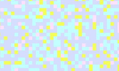 Soyut kare piksel mozaik renkli arka plan geometrik renksiz desen pastel renklerde. 8 bit