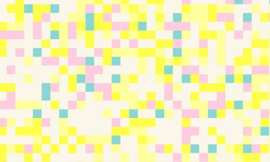 Soyut kare piksel mozaik renkli arka plan geometrik renksiz desen pastel renklerde. 8 bit